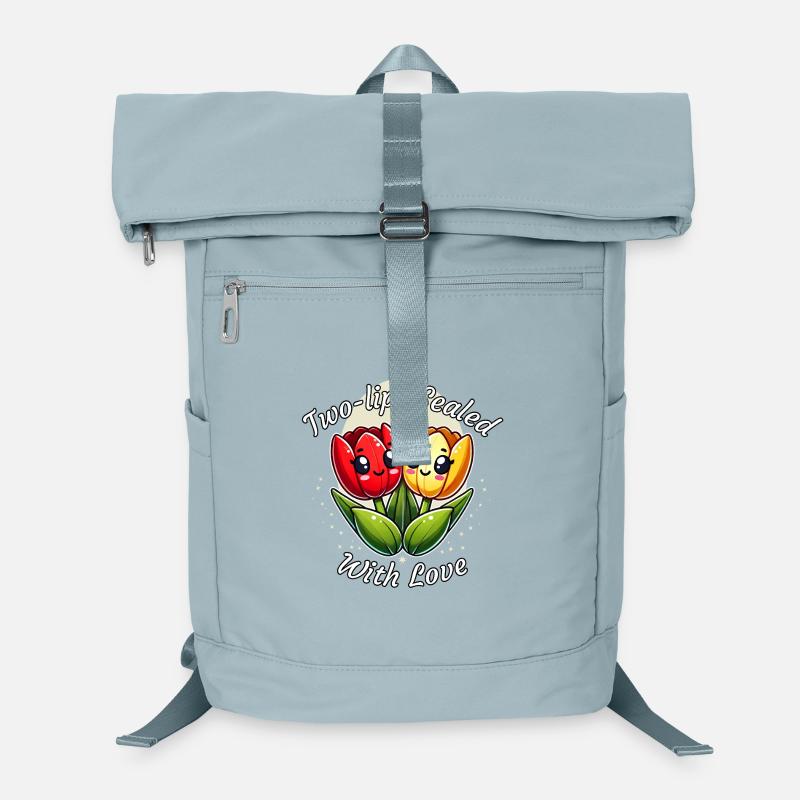 Kawaii Tulips Two-lips Sealed With Love  Laptop Backpack