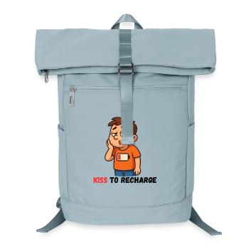 Kiss Me to recharge Me - Laptop Backpack - ice blue - Front