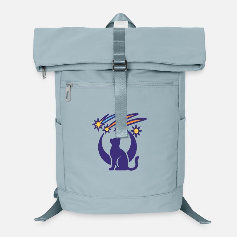 Chat et étoiles filantes Sac à dos ordinateur