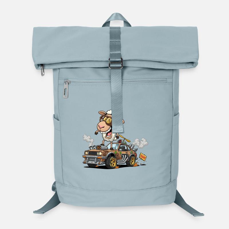Llama Racer with Steampunk Gear Laptop Backpack