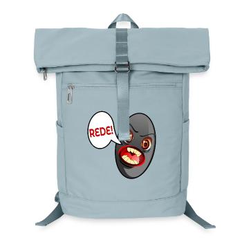 JUGENDSPRACHE REDE SCHWARZE OLIVE - Laptop-Rucksack  - Eisblau - Vorne