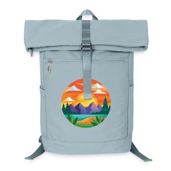 Colorful Mountains - Laptop Backpack - ice blue - Front