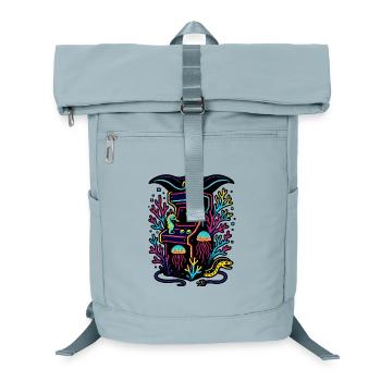 Neon-Arcade im Riff - Laptop-Rucksack  - Eisblau - Vorne