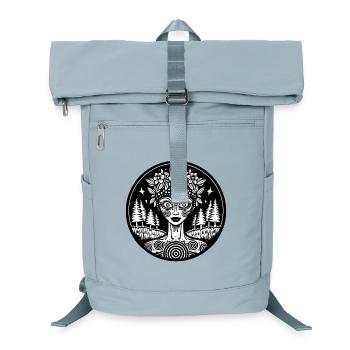 Mystischer Waldgeist Illustration - Laptop-Rucksack  - Eisblau - Vorne
