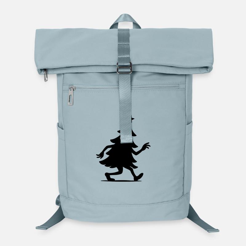 Laufender Weihnachtsbaum Silhouette Illustration Laptop-Rucksack 