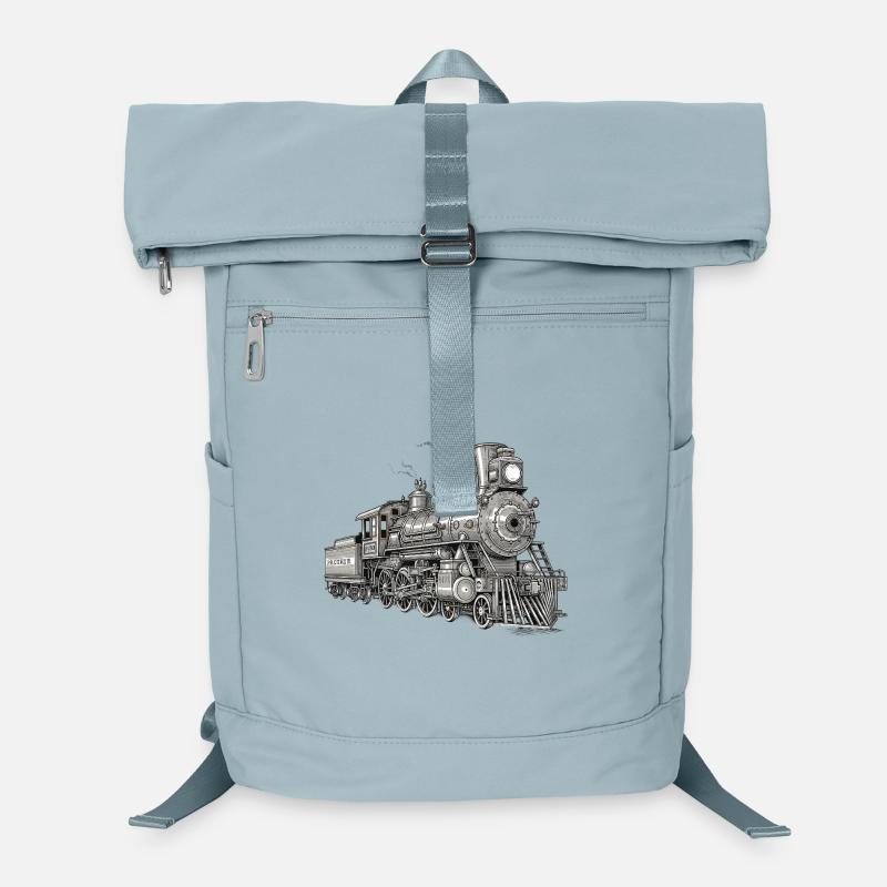Locomotive à vapeur vintage de style techno Sac à dos ordinateur