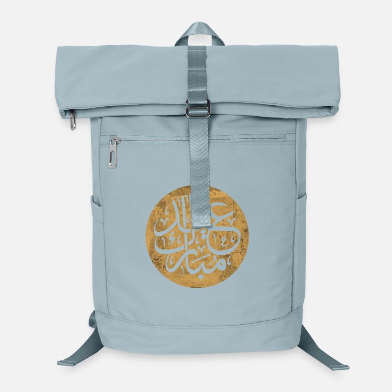 Eid al-Fitr, Islamic calligraphy on gold Laptop Backpack