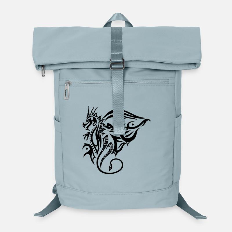 Side tribal dragon design with wings Laptop Backpack