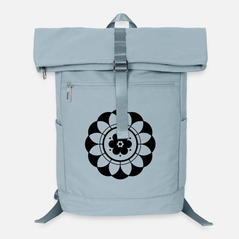 Crop Circle Flower Mandala Laptop Backpack