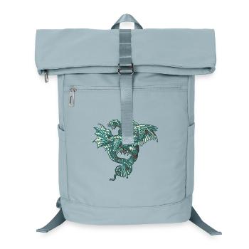 Mythical medieval dragon in bluish colors - Laptop Backpack - ice blue - Front