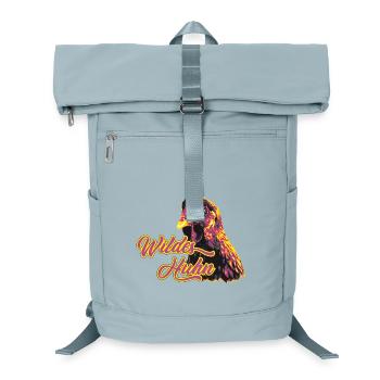 Expressive Wild Chicken Motif Print - Laptop Backpack - ice blue - Front