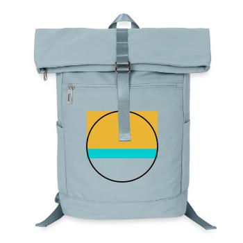 Minimalistischer Sonnenuntergang über dem Meer - Laptop-Rucksack  - Eisblau - Vorne