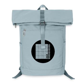 Cyberpunk Glitch Grid - Laptop-Rucksack  - Eisblau - Vorne