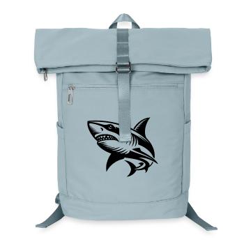Großer Hochsee Hai Tattoo Taucher Design - Laptop-Rucksack  - Eisblau - Vorne