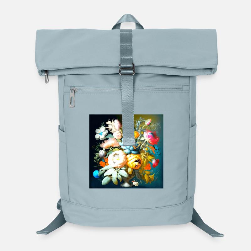 Blumenstrauß Stillleben auf dunkel alter Stil Laptop-Rucksack 