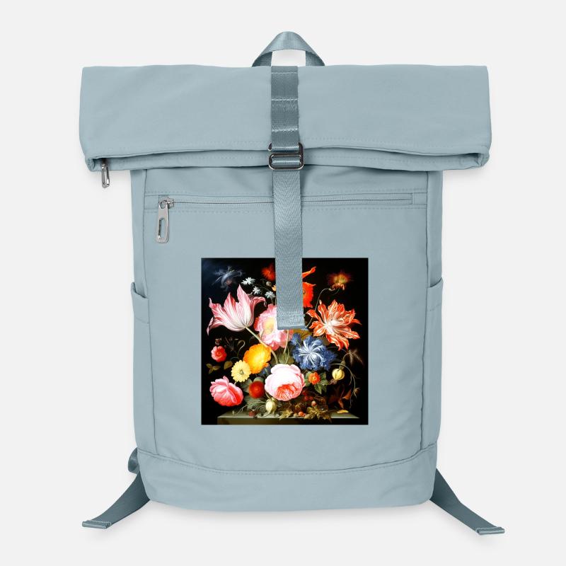 Vital floral composition in Flemish Baroque style Laptop Backpack