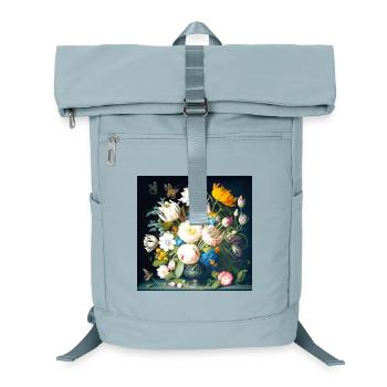 Bouquet of Butterflies Baroque Flemish - Laptop Backpack - ice blue - Front