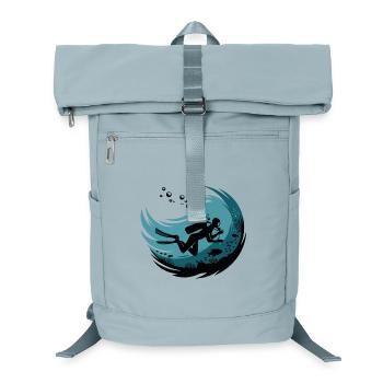 Tiefe Tauchgänge Unterwassermotivation - Laptop-Rucksack  - Eisblau - Vorne