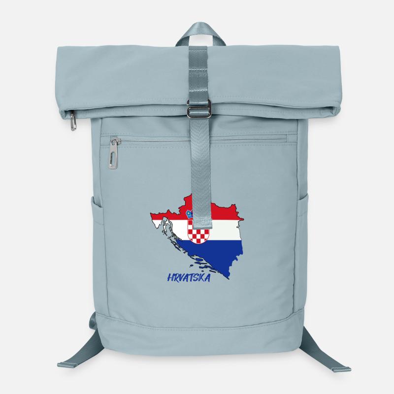 Conception du drapeau de la Croatie sur la carte Sac à dos ordinateur