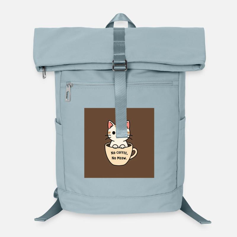 Katzenkaffee Spruch Design Laptop-Rucksack 