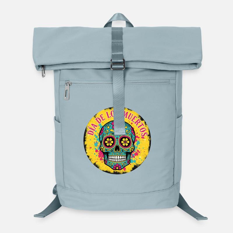 Skull Dia de los Muertos Cracked Edition Laptop-Rucksack 
