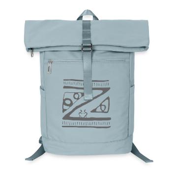 Abstraktes geometrisches Maori Kunstmuster - Laptop-Rucksack  - Eisblau - Vorne