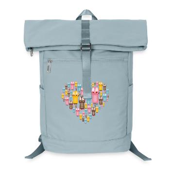 Cute Kawaii Figures Heart - Laptop Backpack - ice blue - Front