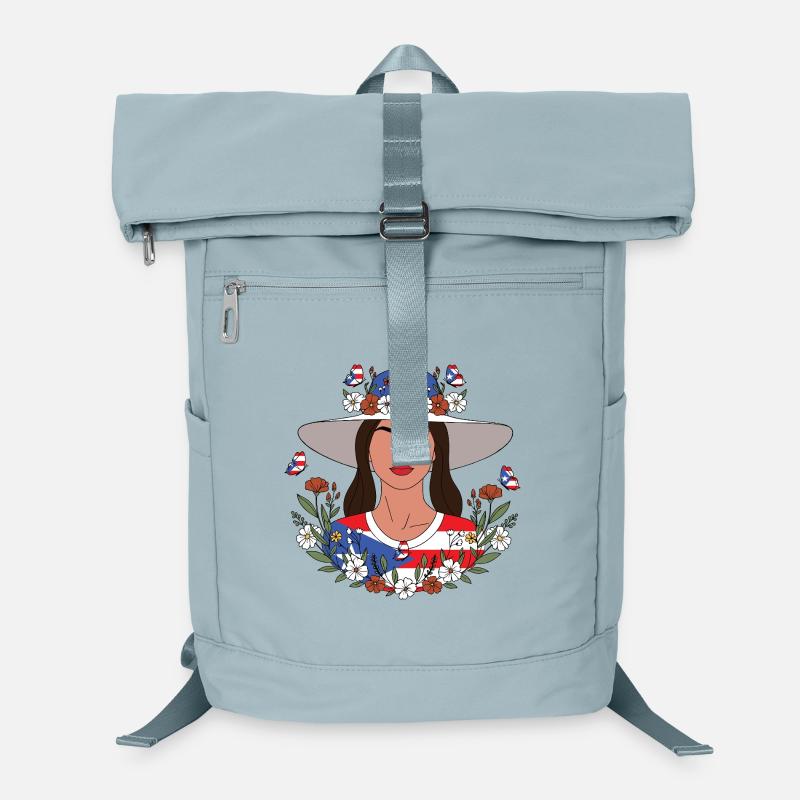 Wildblumen Puerto-Ricanisches Mädchen Laptop-Rucksack 