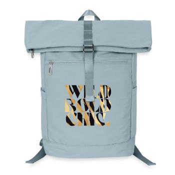 Typographie imprimée Wild Bold Chic - Sac à dos ordinateur - bleu glacier - Devant