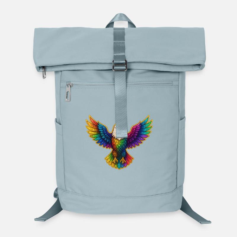 Regenbogen Adler Flügelkunst Laptop-Rucksack 