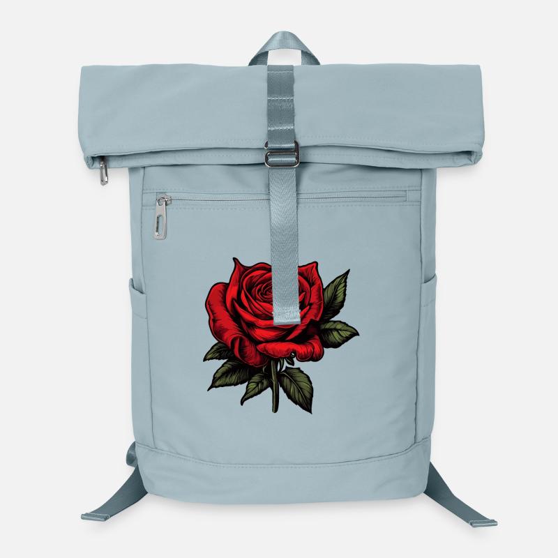 Rose Red Blossom Laptop Backpack