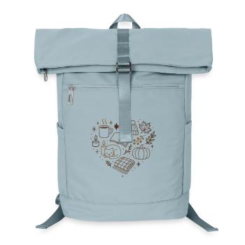 Autumnal Cuddle Evening Pattern - Laptop Backpack - ice blue - Front
