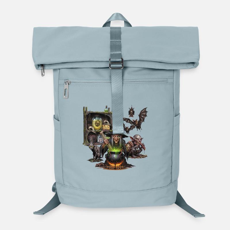 Dark Gothic Hexe und Bestien, Fantasy Kunst Laptop-Rucksack 