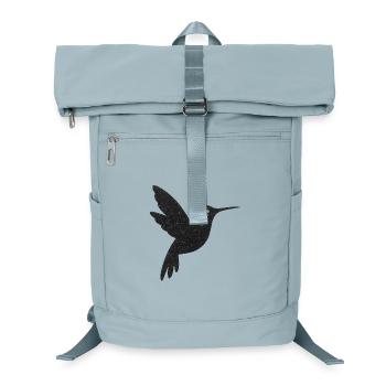 Glitzernder Kolibri Silhouette - Laptop-Rucksack  - Eisblau - Vorne