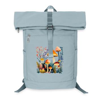 Waldpilz-Gruppe im Herbstwald - Laptop-Rucksack  - Eisblau - Vorne