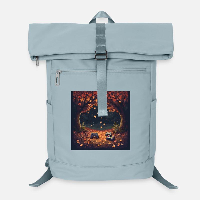 Pixel Autumn Leaves Laptop Backpack