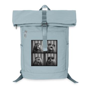 Funny Beaver Sunglasses Photo Booth - Laptop Backpack - ice blue - Front