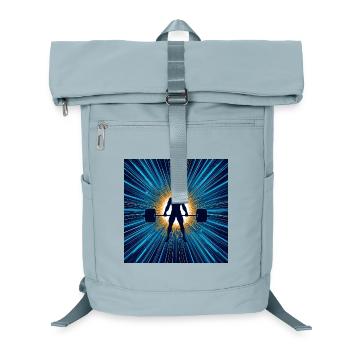 Barbell Hero im Lichtkreis - Laptop-Rucksack  - Eisblau - Vorne