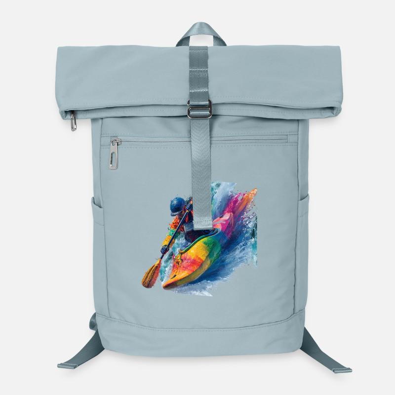 Color Rush Whitewater Kayaking Adventure Laptop Backpack