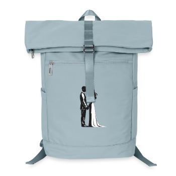 Hochzeitspaar - Cooles Silhouetten-Logo - Laptop-Rucksack  - Eisblau - Vorne