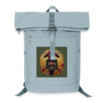 Gingham Backpack + Bike Gear - Laptop Backpack - ice blue - Front