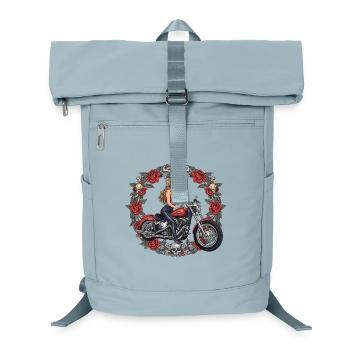 Motorcycle heroine in the rosary - Laptop Backpack - ice blue - Front