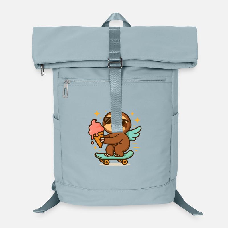 Cool Sloth Skateboard Treat Cone Laptop-Rucksack 