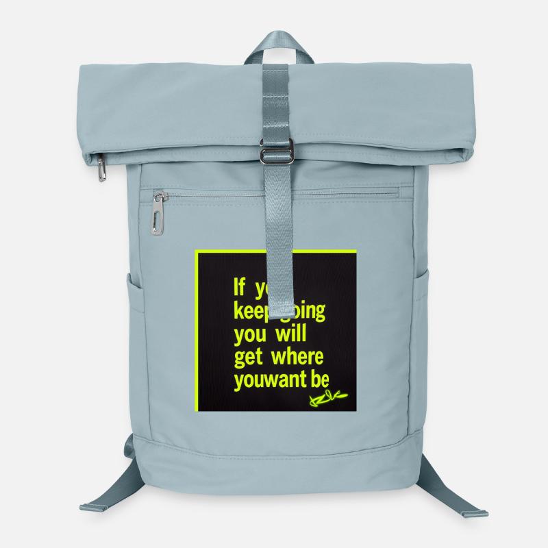 Motivation durable : texte néon Sac à dos ordinateur