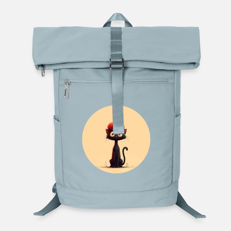 Katz mit Kürbis auf dem Kopf Laptop-Rucksack 
