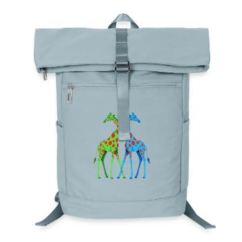 Neon Giraffen Duo Blau Grün Polka Dot und verliebt - Laptop-Rucksack  - Eisblau - Vorne