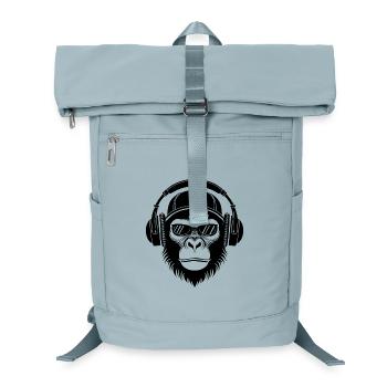 Affenkopf Brille Cap DJ Groove Shirt - Laptop-Rucksack  - Eisblau - Vorne
