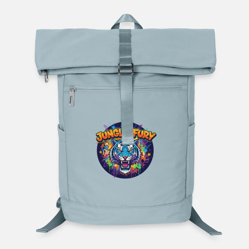 Jungle Fury Tiger Graffiti Laptop Backpack