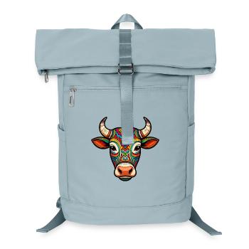 Heilige Kuh Buntes Mandala - Laptop-Rucksack  - Eisblau - Vorne