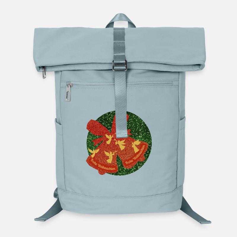 Frohe Weihnachten Weihnachtsglocke Engel fliegend Laptop-Rucksack 